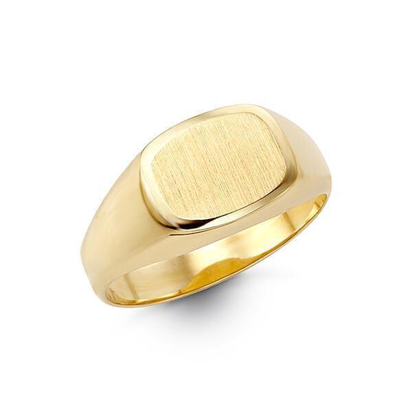 10K Yellow Gold Mens Signet Ring