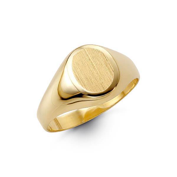 10K Yellow Womens Gold Signet Ring