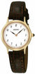Seiko Gold Tone Brown Leather Strap Quartz Women's Watch SFQ828