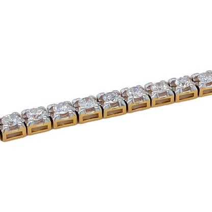 10k White Gold 3.00TDW Diamond Illusion Flower Tennis Bracelet