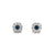 14K White Gold 1.00TDW Blue Citrine Imperial Diamond Earrings