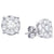 14k White Gold 1.00TDW Diamond Imperial Style Stud Earring