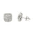 10K White Gold 1.00TDW Halo Diamond Earrings