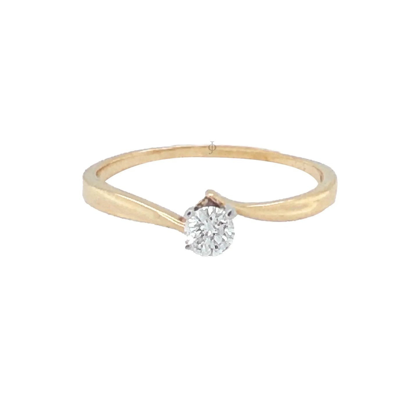 10K Yellow Gold 0.20CT Diamond Solitaire Engagement Ring