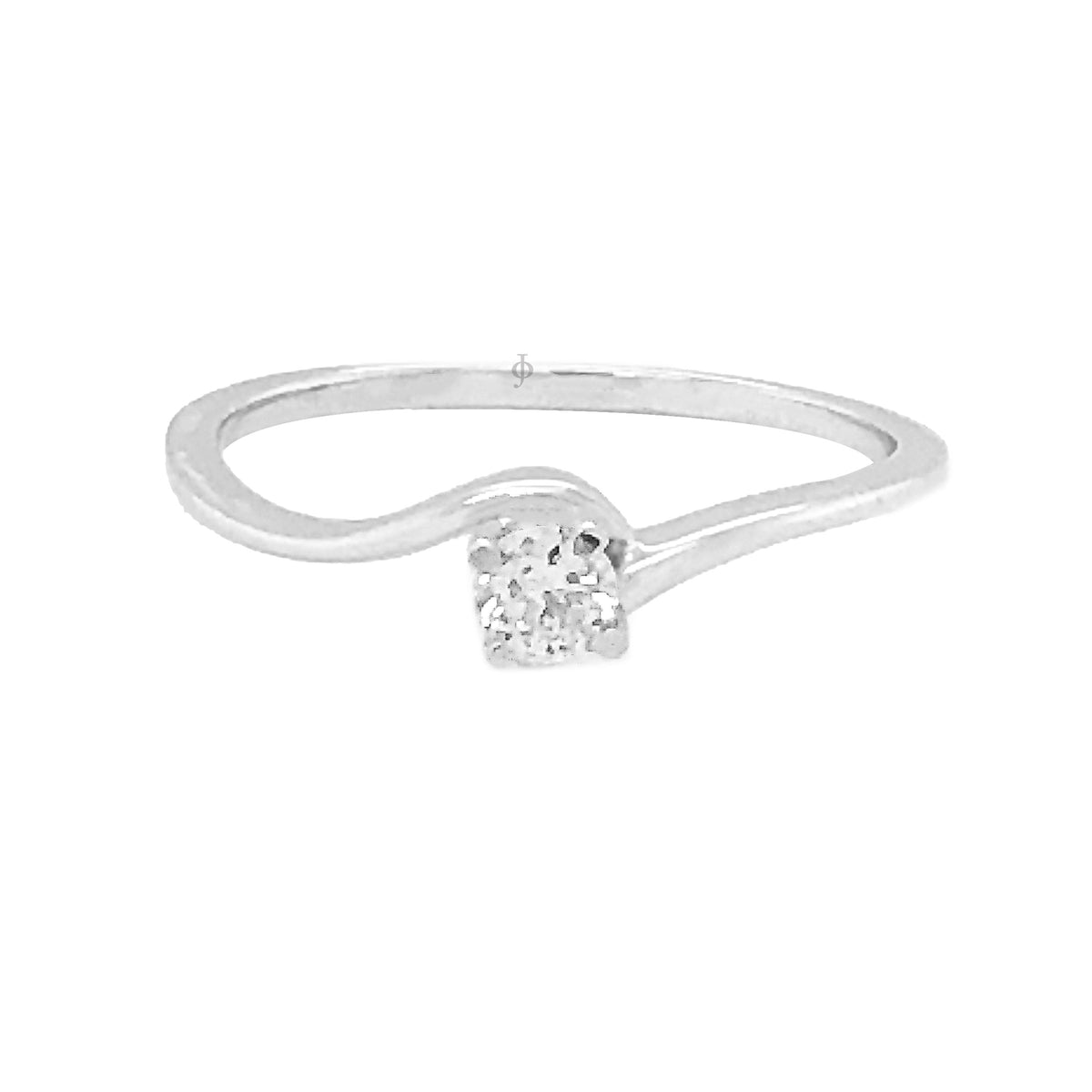10K White Gold 0.15CT Diamond Solitaire Engagement Ring