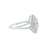 10K White Gold 0.50TDW Diamond Modern Marquise Style Right Hand Ring