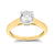 Elegant 10K Yellow Gold and 0.10TDW Diamond Promise Ring with 4-Prong Setting