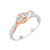 14K White and Rose Gold 0.50TDW Two Diamond Engagement Ring