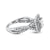 14K White Gold 1.00TDW Diamond Quad Double Halo Engagement Ring