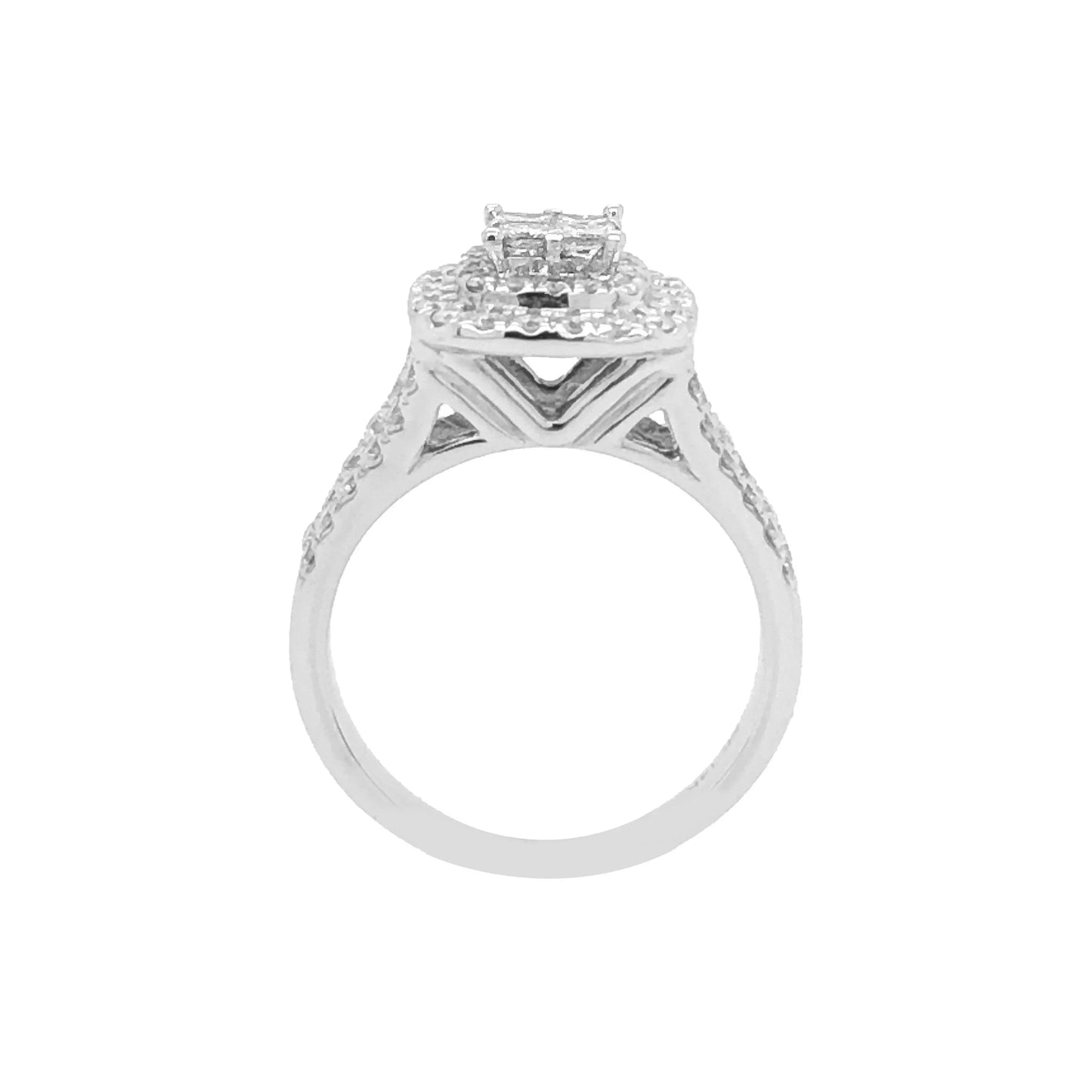 10k Yellow Gold Flat Modern Cut Cross Pendant