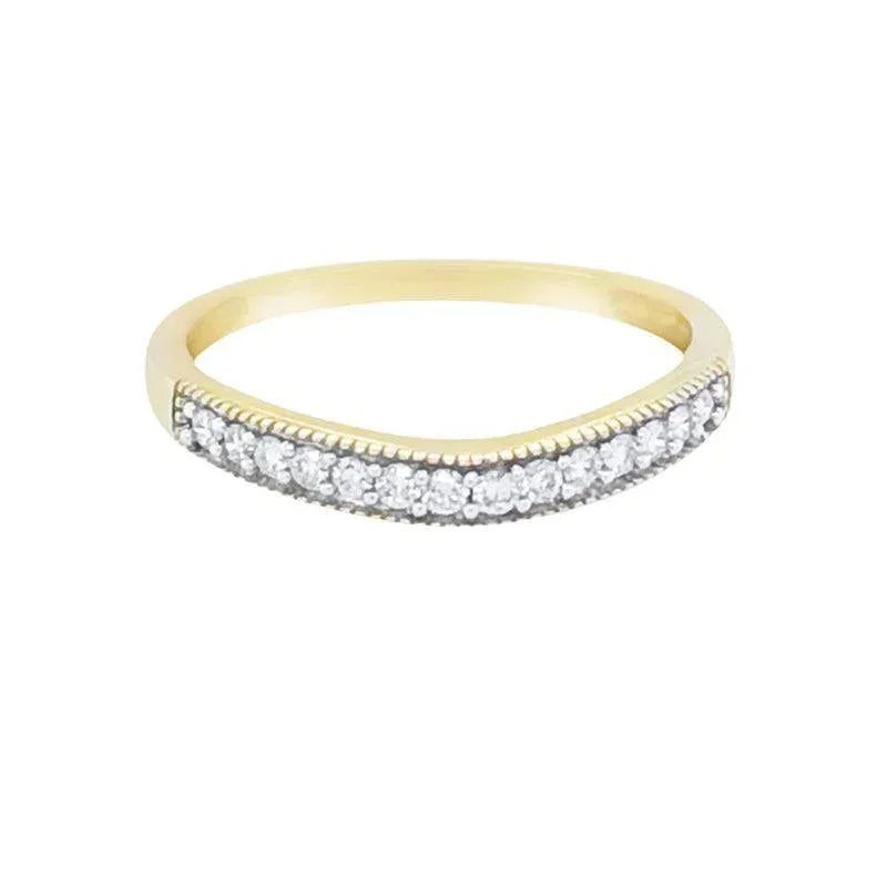 14K Yellow Gold 0.50TDW Princess Diamond Halo Wedding Set