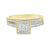 10K Yellow Gold 0.25TDW Diamond Bridal Set with Halo Design