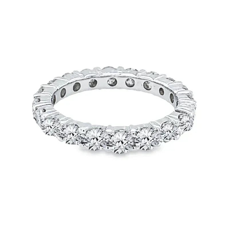 14k White Gold 2.00TDW Diamond Full Eternity Band