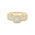 10K Yellow Gold 0.50TDW Diamond Double Halo Engagement Ring