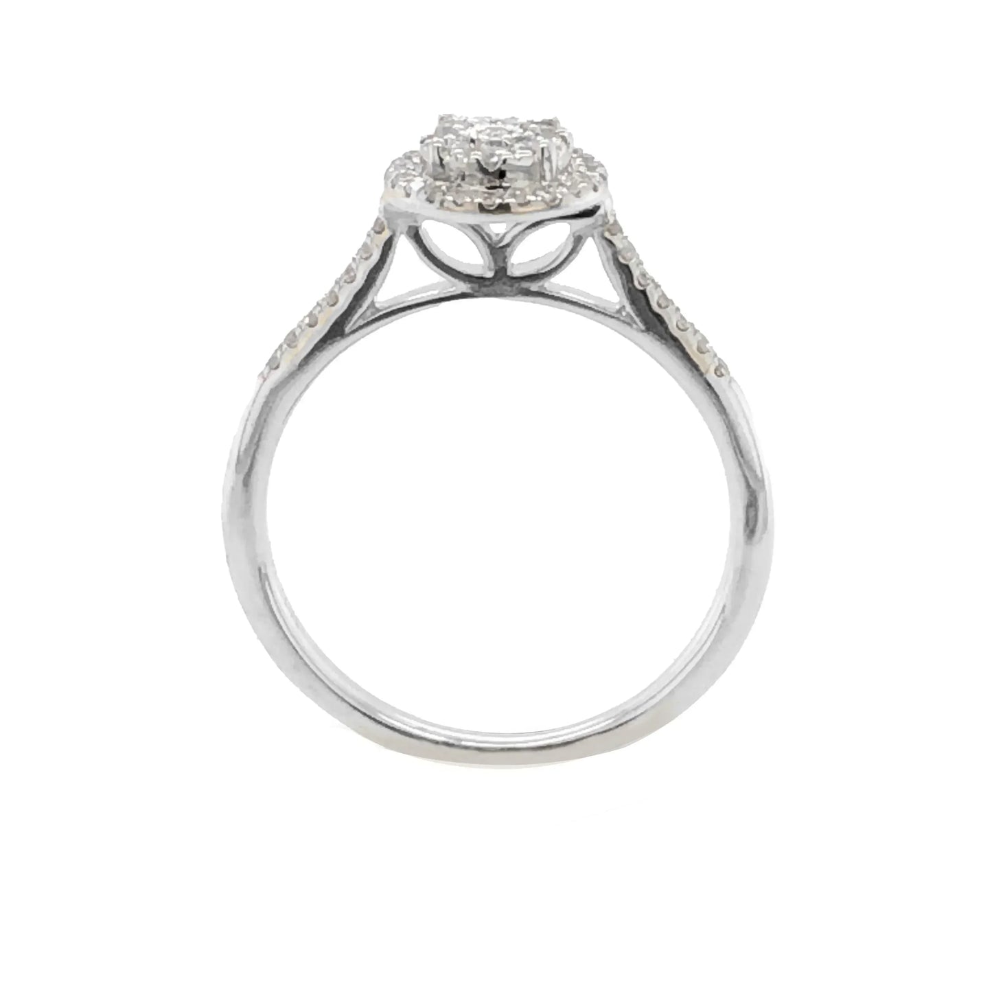 10K Yellow Gold 0.25TDW Diamond Double Round Halo Wedding Set