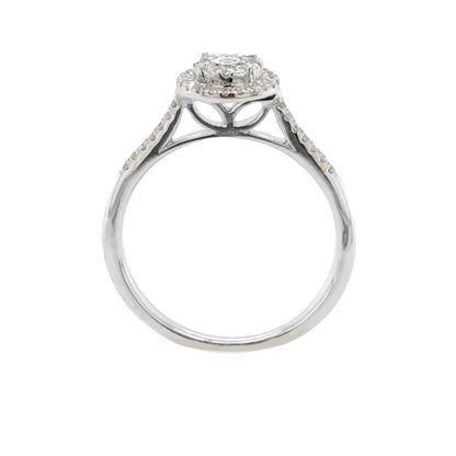 10K Yellow Gold 0.25TDW Diamond Double Round Halo Wedding Set