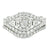 1.00TDW Elegant 10K White Gold Diamond Bridal Set