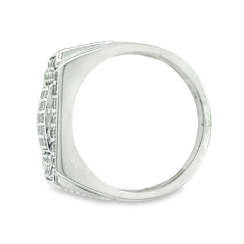 10K White Gold 1.00TDW Men's Diamond Ring