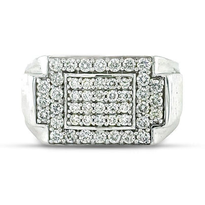 10K White Gold 1.00TDW Men's Diamond Ring
