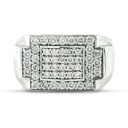 10K White Gold 1.00TDW Men's Diamond Ring