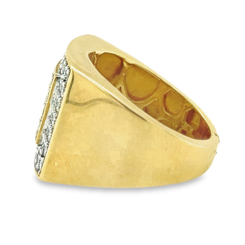 Stunning 2.00TDW Men&#39;s Diamond Ring in Lustrous 10K Yellow Gold