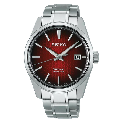 Seiko Presage Sharp Edged Red Dial Automatic Men's Watch SPB227J1