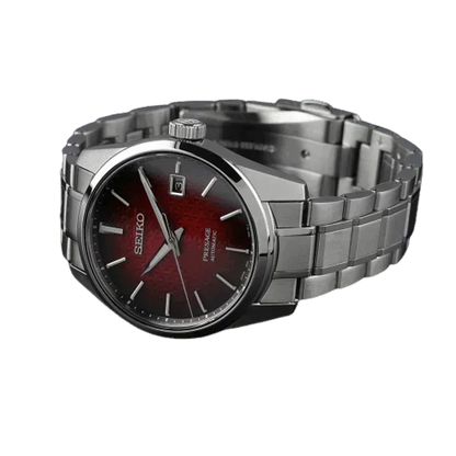 Seiko Presage Sharp Edged Red Dial Automatic Men's Watch SPB227J1