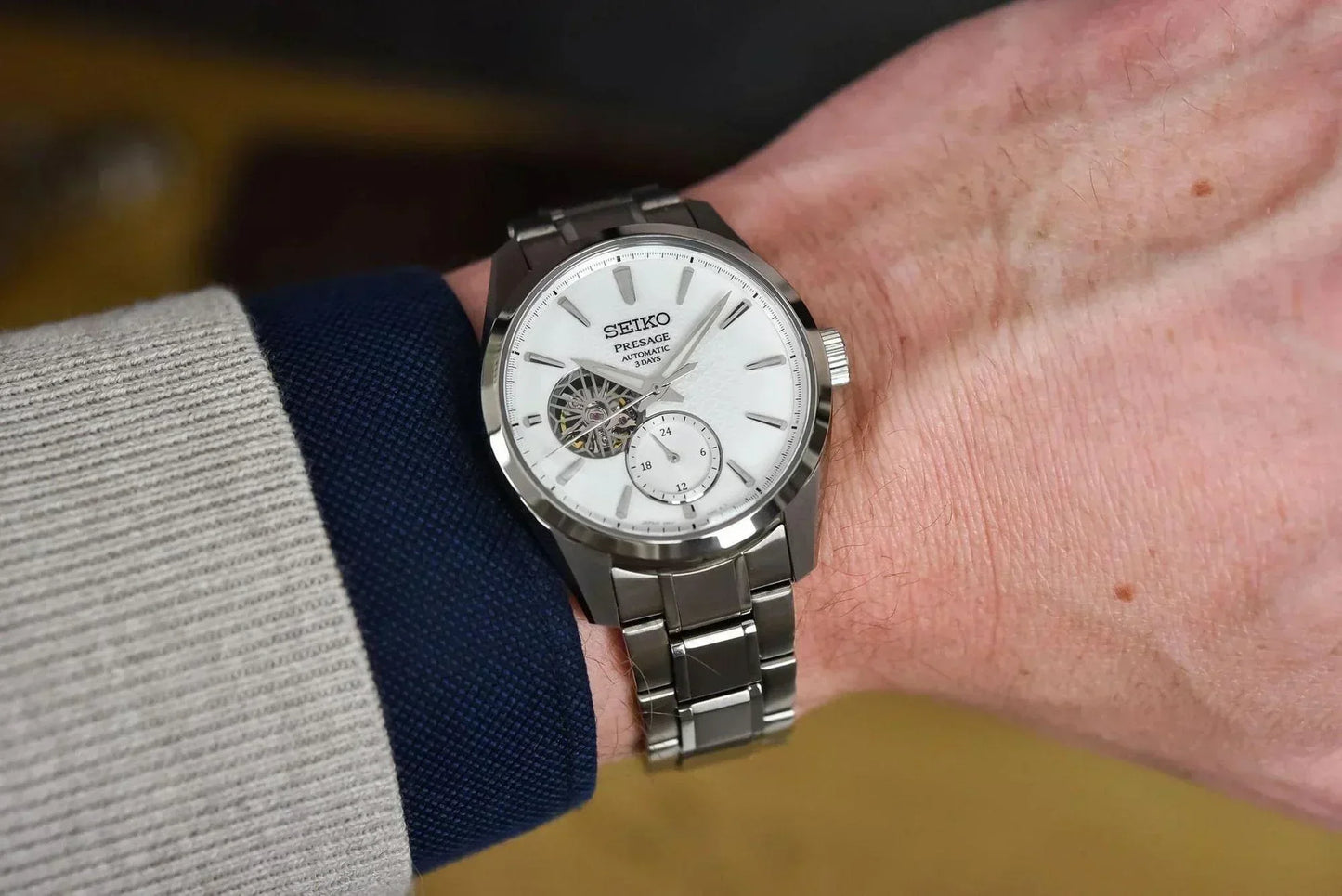 Seiko Presage Shiro Sharp Edged Automatic Mens Watch SPB415J1