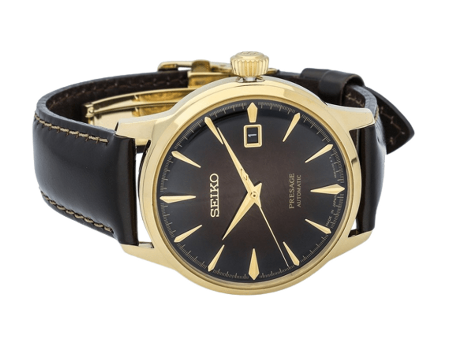 Seiko Presage Limited Edition Gold Case Brown Dial Men s Watch