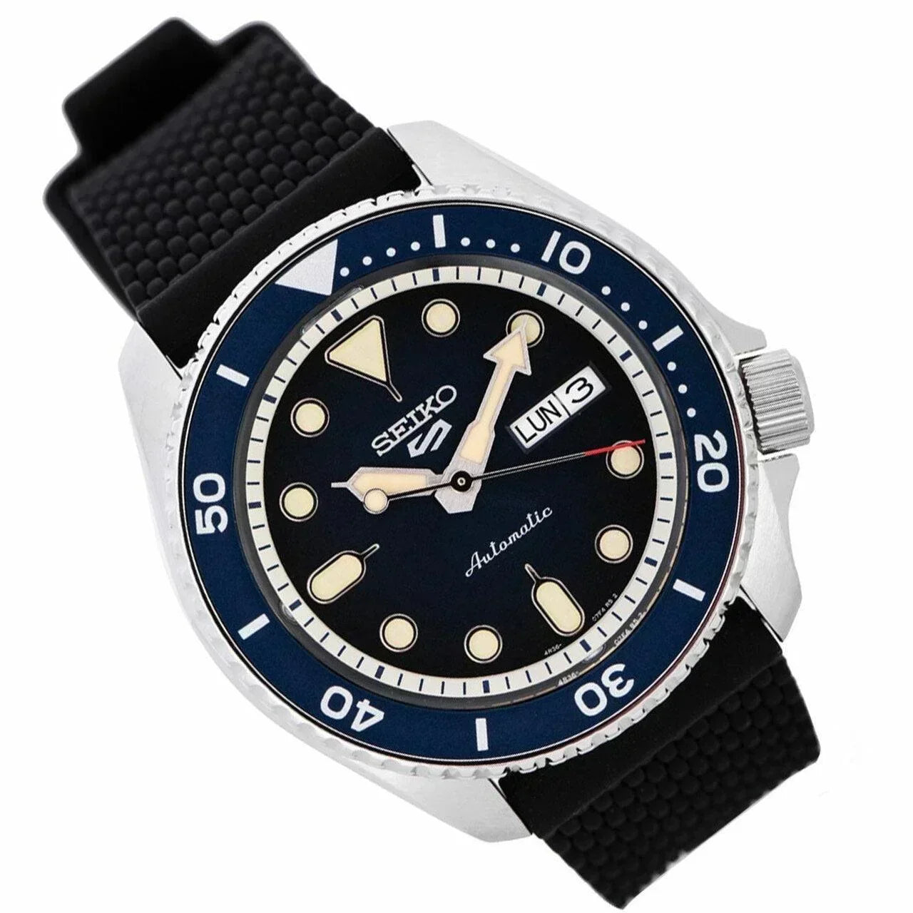 Seiko 5 Sports Analog Automatic Silicone Strap Men's Watch SRPD71K2