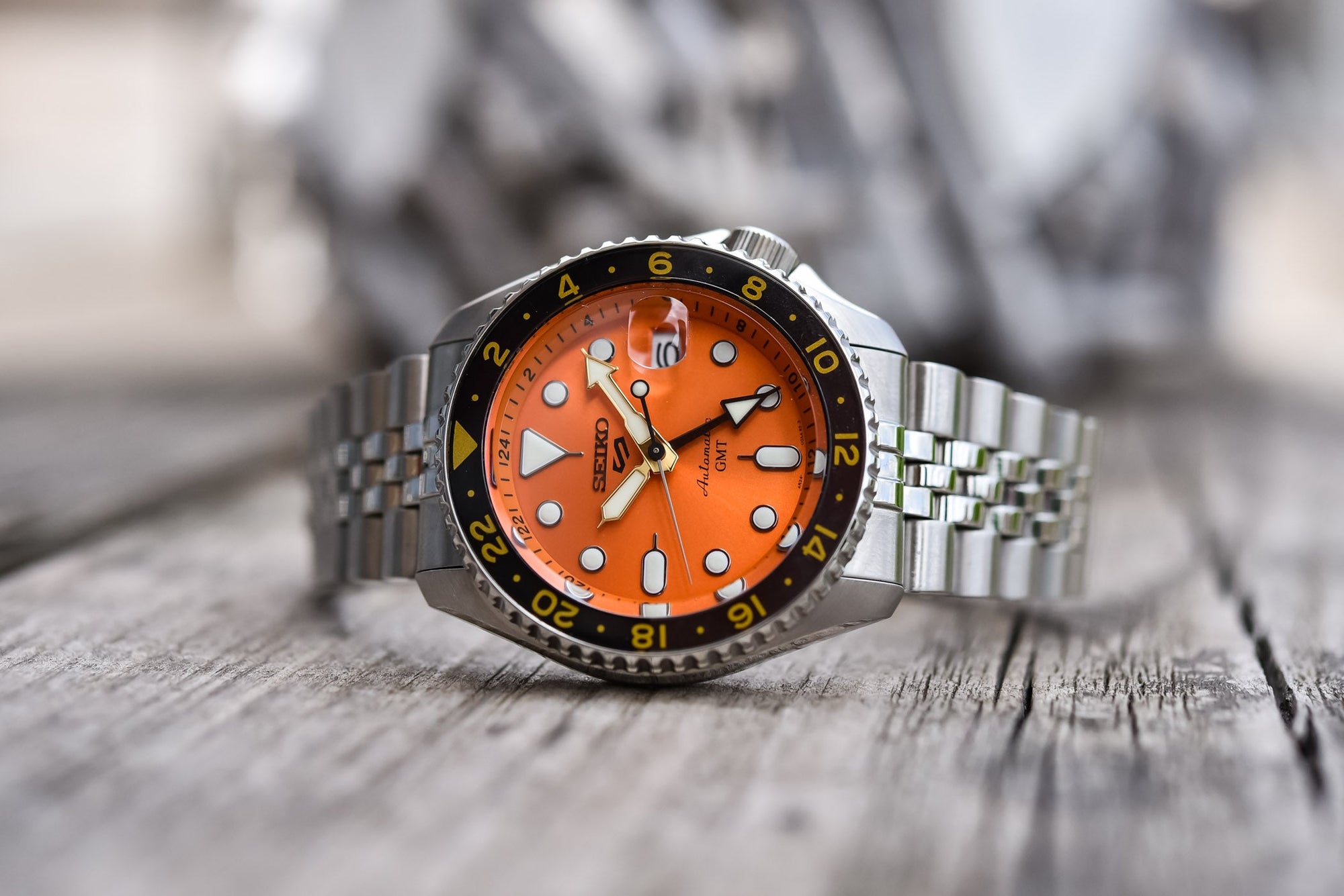 Seiko 5 sports orange sale