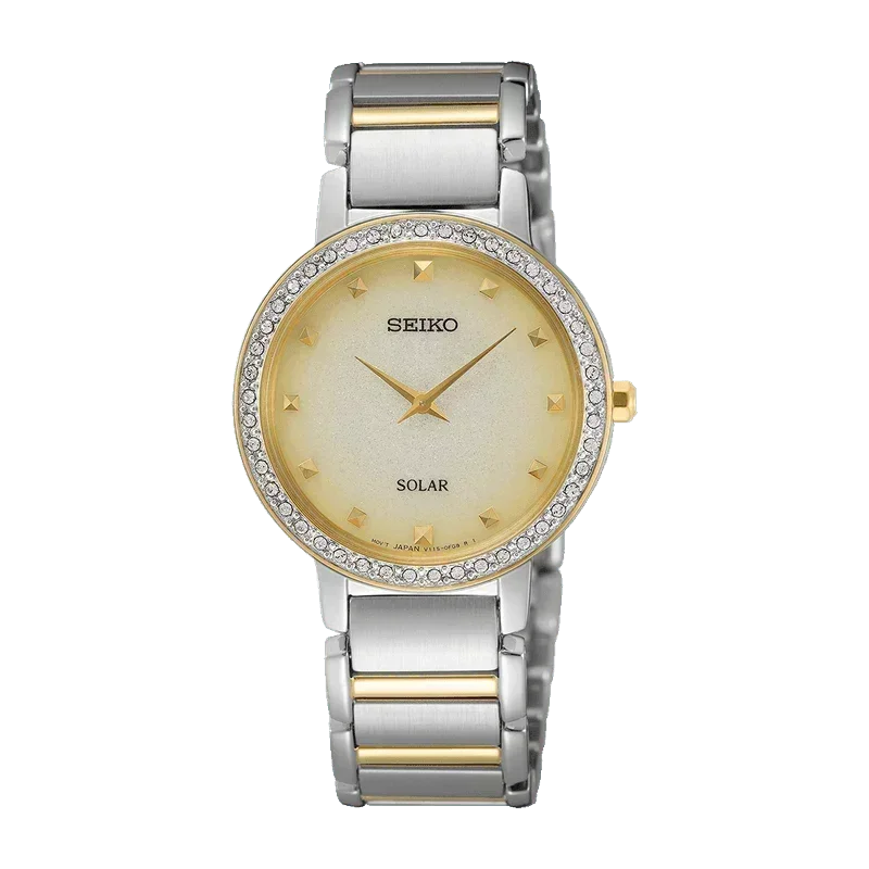 Seiko women's stainless steel 2025 solar watch