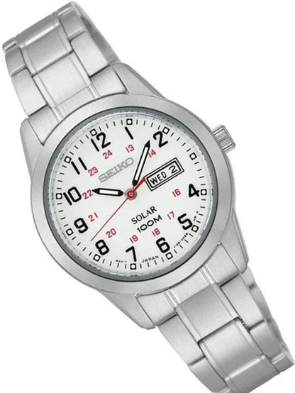 Seiko Solar Silvertone Women's Watch SUT167