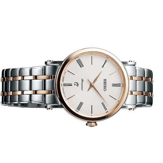 Seiko Premier Rose Dial Quartz Women's Watch SXB430