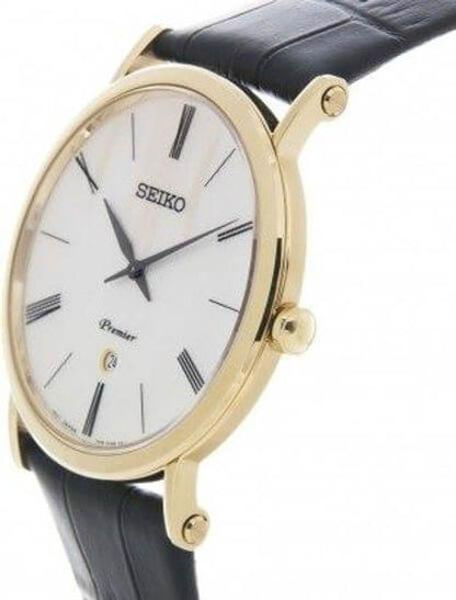 Seiko Premier Brown Leather Quartz Women's Watch SXB432