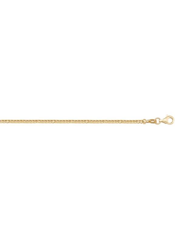 14k, 18k Yellow Gold Franco 1.0 mm Italian Chain