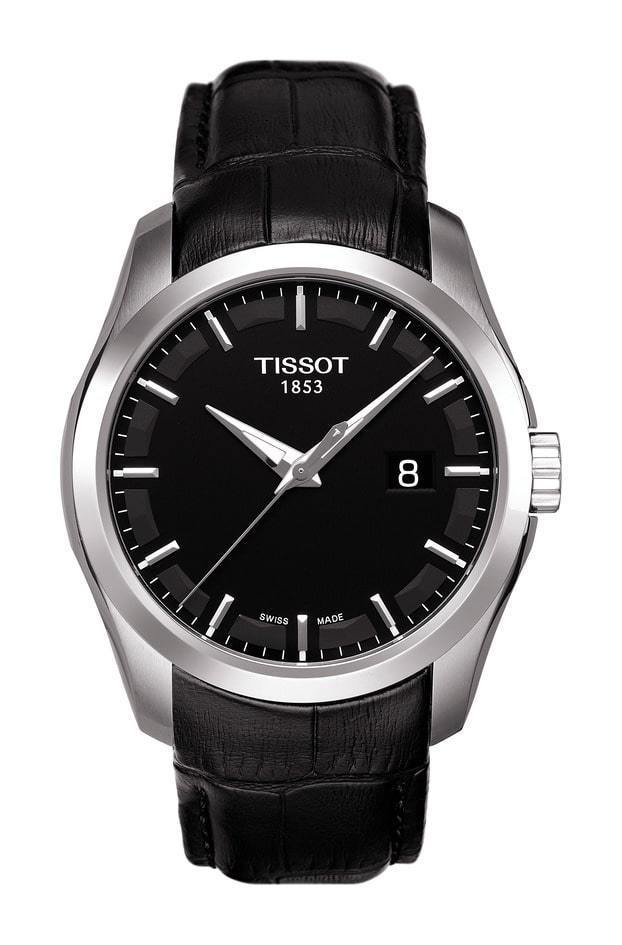 Tissot Couturier Quartz Black Dial Men's Watch T0354101605100