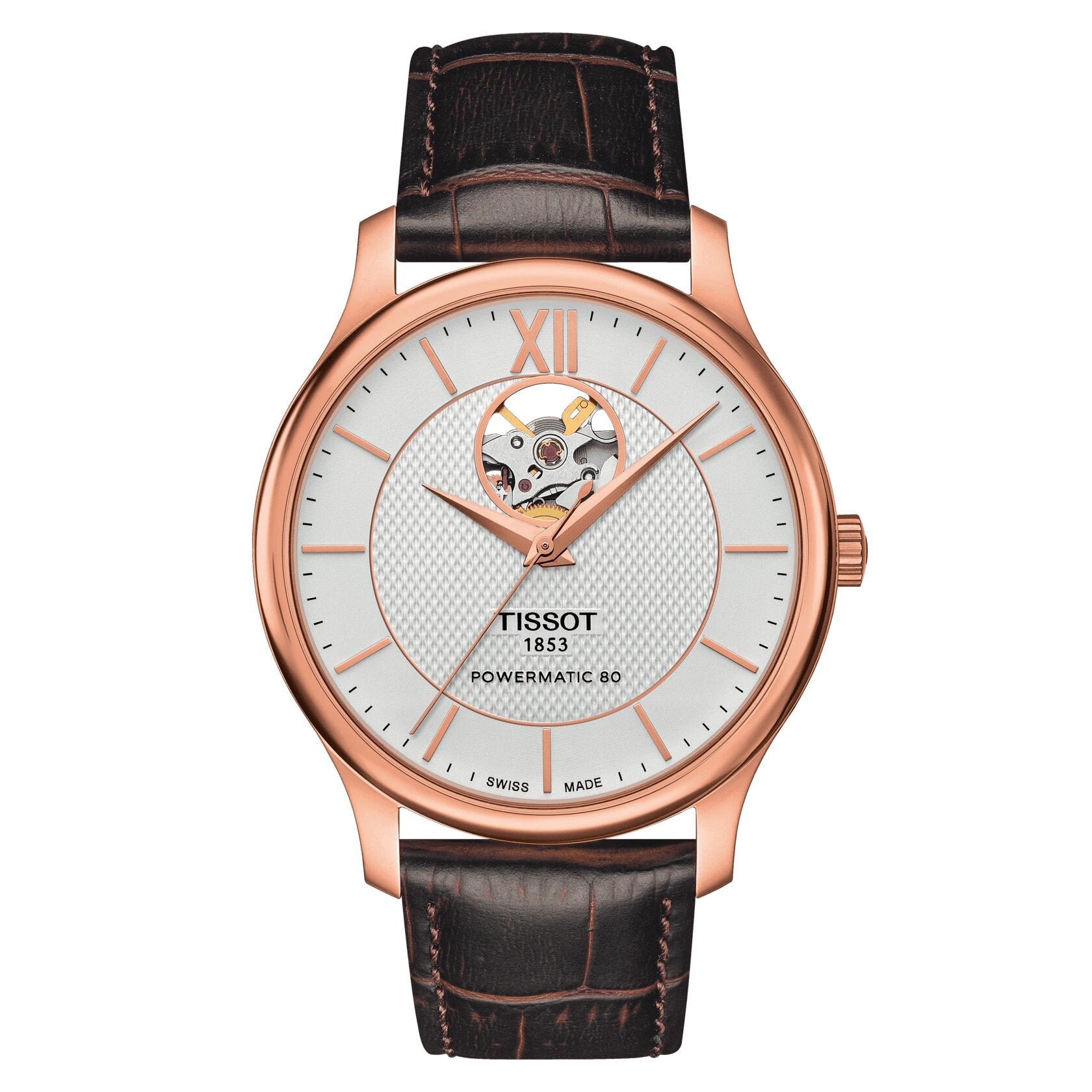 Tissot Tradition Powermatic 80 Open Heart Automatic Men s Watch