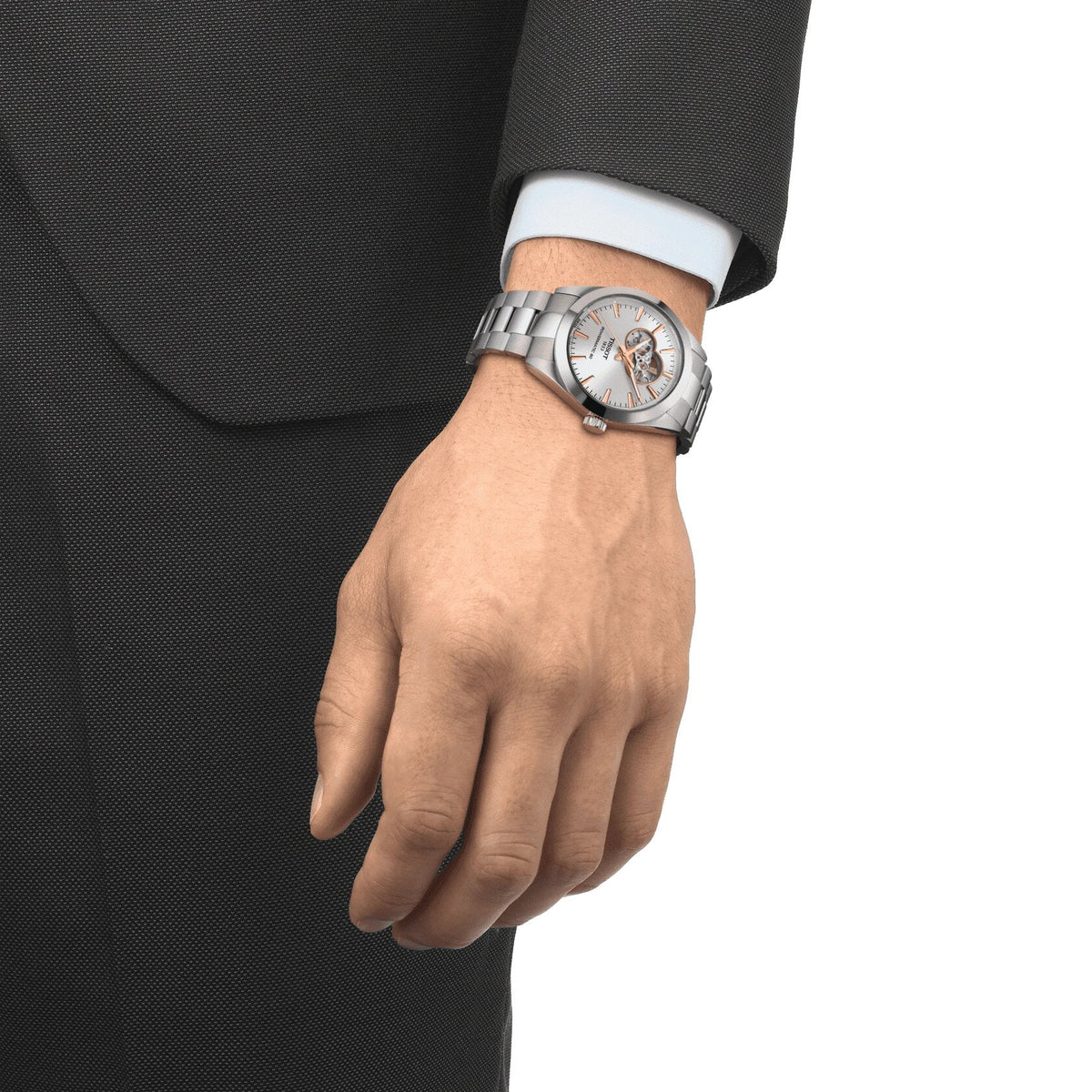 Tissot Gentleman Powermatic 80 Open Heart Automatic Mens Watch T1274071103101