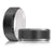 8mm Black Plated Tungsten Carbide Wedding Band with White Ceramic