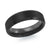 6mm Black Tungsten Comfort Fit Wedding Band for Men with Brushed Finish