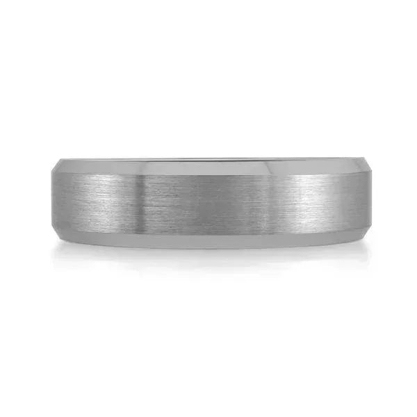 6mm Gray Tungsten Carbide Band with Brushed Center and Polished Edges