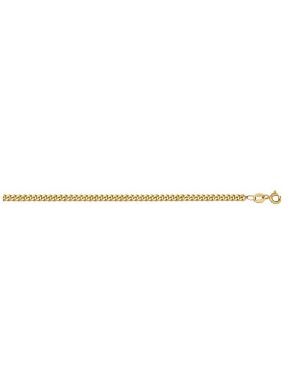 10k Yellow Gold Curb Link 1.2 mm Light Plated Italian Chain