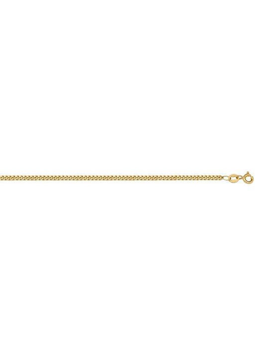 10k, 14k Yellow Gold Curb Link 1.0 mm Italian Chain