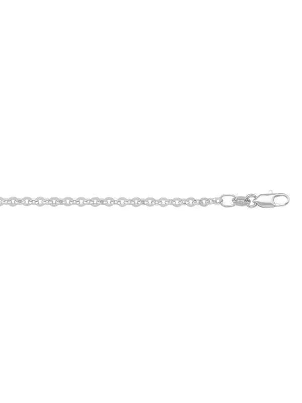 10k, 14k White Gold Cable 1.7 mm Italian Chain