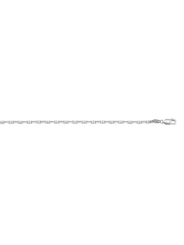 10k, 14k White Gold Anchor Link 1.4 mm Italian Chain