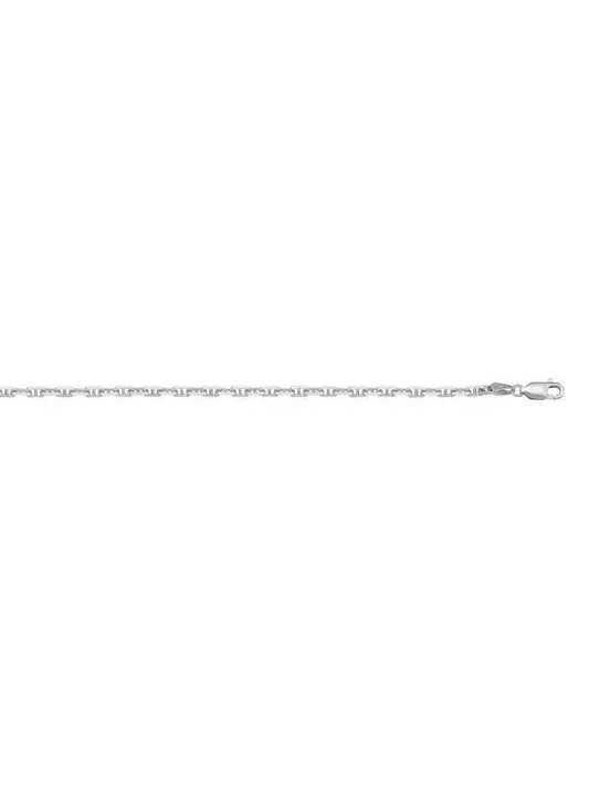 10k, 14k White Gold Anchor Link 1.4 mm Italian Chain