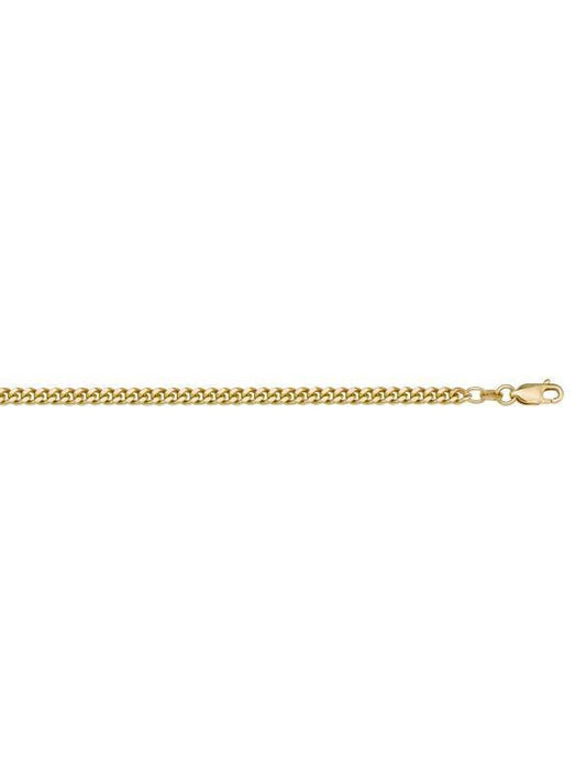 10k, 14k Yellow Gold Curb Link 1.8 mm Italian Chain