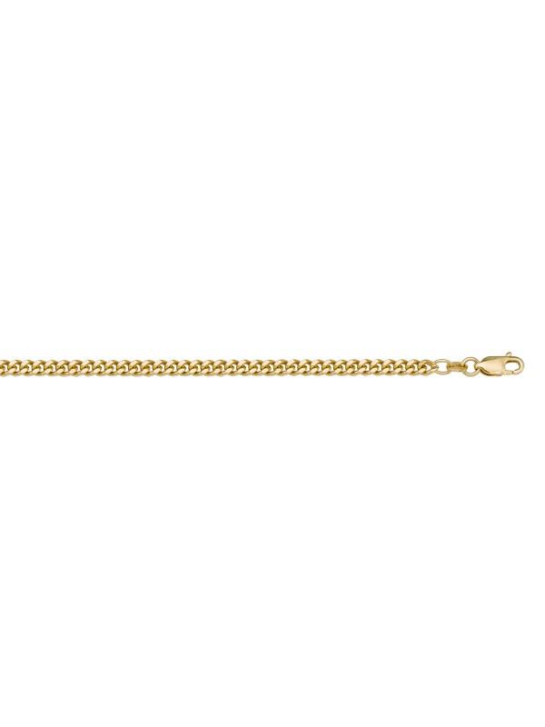 10k, 14k, 18k Yellow Gold Curb Link 1.8 mm Italian Chain