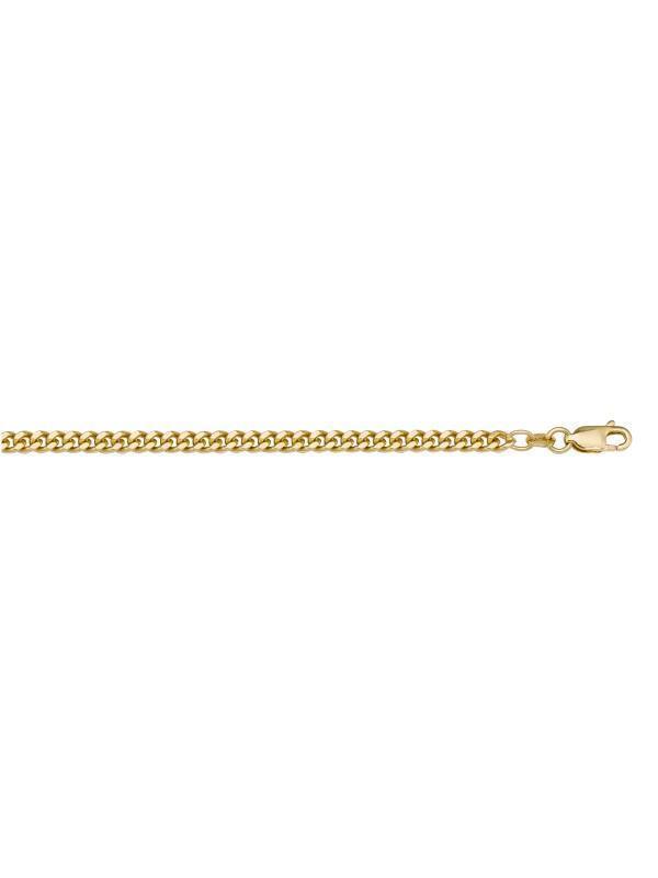 10k, 14k Yellow Gold Curb Link 2.0 mm Italian Chain